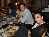 Kim Kardashian and stepdad Bruce Jenner at Thanksgiving dinner