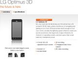 LG Optimus 3D 'coming soon' page