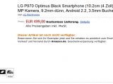LG Optimus Black at Amazon Germany