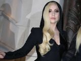 Lady Gaga does her best Donatella Versace impersonation at fashion show