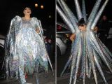 Lady Gaga in Paris, wearing an inflatable gown