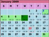 Free Menstrual Calendar example