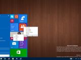 Windows 10 build 9901 Start menu options