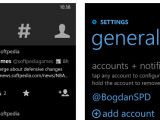 Twitter icons and settings on Windows Phone 8.1