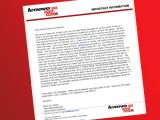 Lenovo's apology letter