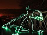 This incredible green dragon was only drawn with a blowtorch