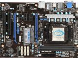 MSI A75A-G35 FM1 motherboard for AMD Llano processors - Top view