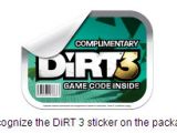 MSI special promotion Dirt 3 sticker