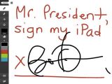 Obama's actual autograph - screenshot from the Adobe Ideas app