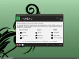 Manjaro Linux Cinnamon's welcome screen