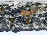 Normally, much of the Earth is covered by clouds