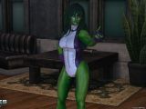 Marvel Heroes 2015 She-Hulk green pose