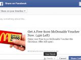 McDonald's-themed Facebook scam