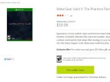 Metal Gear Solid V: The Phantom Pain store page