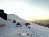 Panorama created with Photosynth on Windows Phone of a camp on Mt. Baker, WA