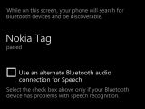 Bluetooth settings in Windows Phone 8.1