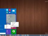 Windows 10 Start menu and live tile options