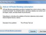IE8 Beta 2 InPrivate Blocking Subscriptions