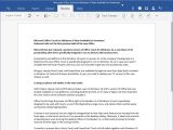 Microsoft Word Touch on Windows 10