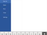 Saving a document in Word for Android tablets
