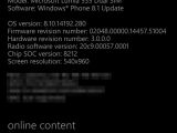 Lumia 535 OS info