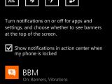 Windows Phone notification center