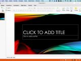 Editing a presentation in PowerPoint