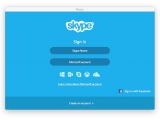 Skype login screen