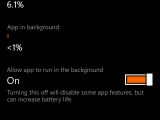 Battery Saver background app settings