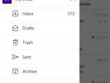 Inbox options in Outlook for Android