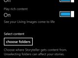 Lumia Storyteller settings