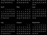Calendar app on Windows Phone 8.1 yearly view