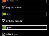 Calendar app on Windows Phone 8.1