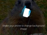 Shaking your phone will change background image on Picturesque Lock Screen