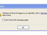 Notifications will be displayed on Windows XP desktops starting March 8