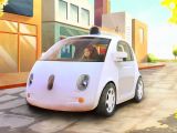 Google self-driving car, pink version