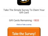 Online survey scam delivered by Gazon mobile malware