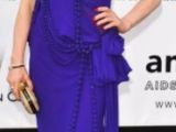 Dita Von Teese wore a purple Gaultier dress