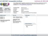 Motorola Kronos Wi-Fi certification document