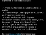 Motorola Moto X (2014) Lollipop changelog