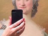 Court lady snapping a selfie