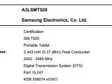 Mystery Samsung tablet SM-T520 goes through the FCC