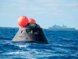 After completing its first test flight, Orion landed in the Pacific Ocean