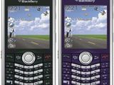 BlackBerry Pearl 8120 in Tahitian Green and Indigo