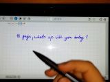 Dell Active Stylus writing on the tablet
