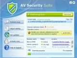 Screenshot of 'AV Security Suite' scareware