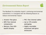 17-inch MacBook Pro Environmental Status Report