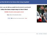 Scam page about expelled kid who took revenge on school