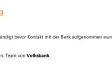 Malicious email pretending to be from Volksbank