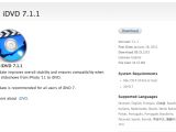 Apple shows availability of iDVD 7.1.1 update